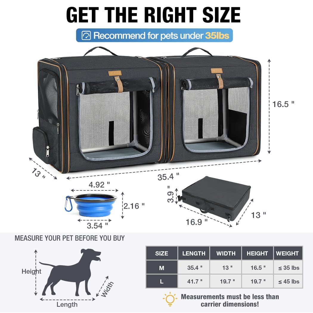 Lekereise 2-in-1 Cat Travel Carrier with Litter Box – Large, Secure & Portable