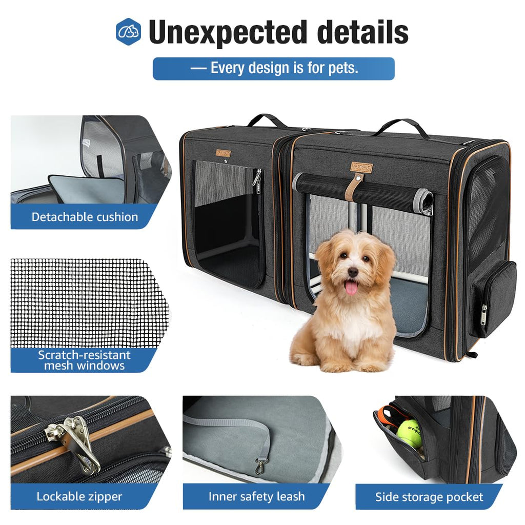 Lekereise 2-in-1 Cat Travel Carrier with Litter Box – Large, Secure & Portable