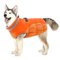 Lelepet Winter Dog Coat with Harness – Warm, Waterproof Fleece Vest for Large Dogs (XL, Blaze Orange)