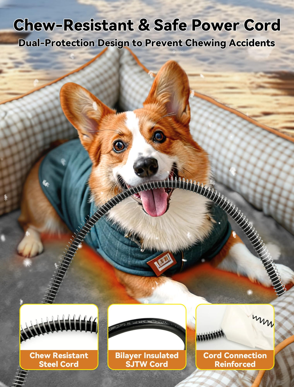 Lesotc Outdoor Pet Heating Pad — Waterproof Heated Bed for Dogs & Cats (16x28 in)