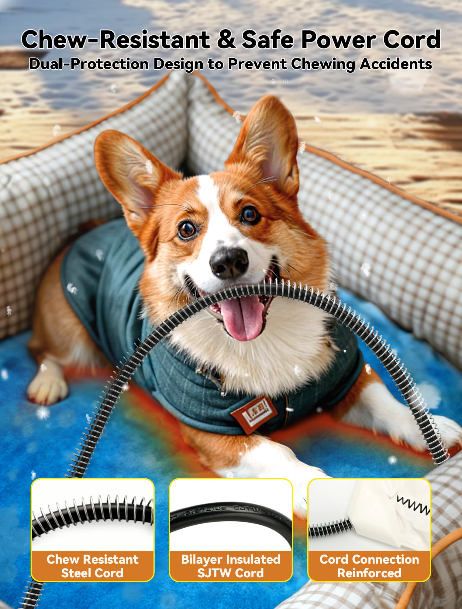Lesotc Outdoor Pet Heating Pad (16 x 20) – Waterproof, Chew-Resistant Cord, 3 Sizes for Dogs & Cats