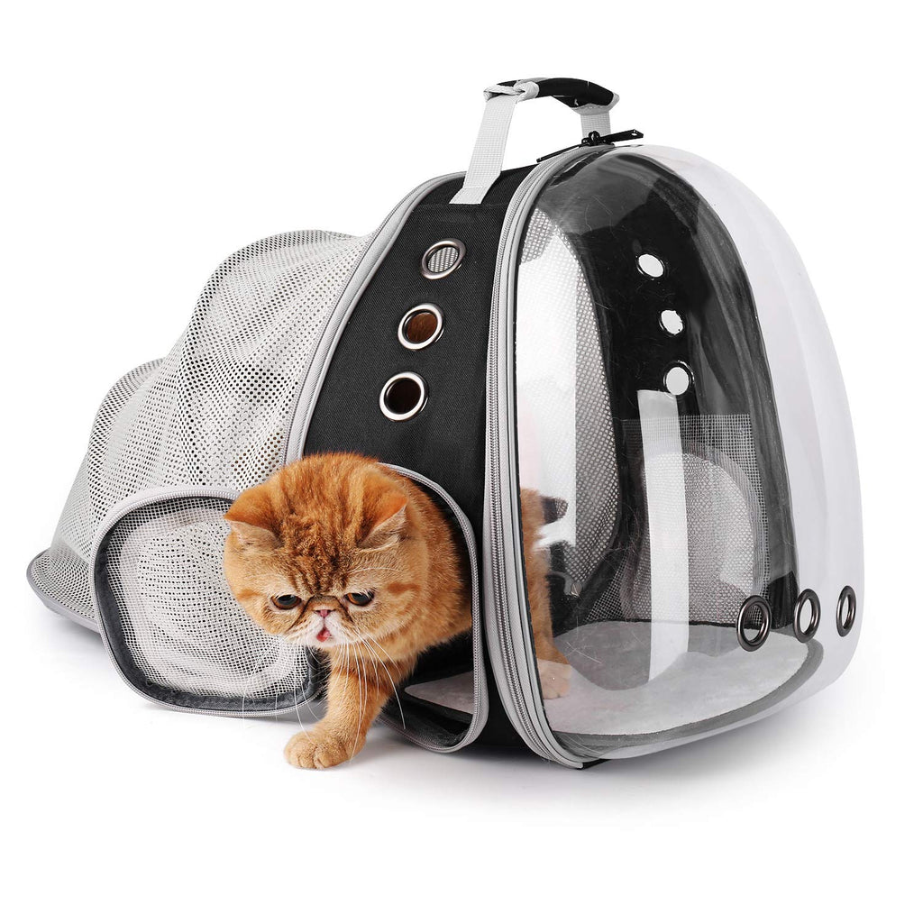 LOLLIMEOW Cat Carrier Backpack – Expandable Bubble Carrier for Cats & Small Dogs (Up to 14 lbs) – Airline Approved