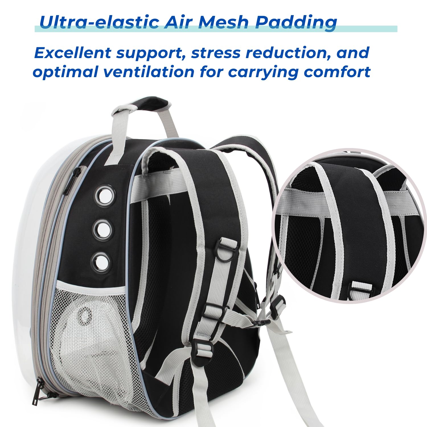LOLLIMEOW Cat Carrier Backpack – Expandable Bubble Carrier for Cats & Small Dogs (Up to 14 lbs) – Airline Approved