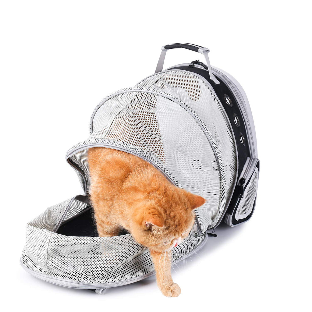 LOLLIMEOW Cat Carrier Backpack – Expandable Bubble Carrier for Cats & Small Dogs (Up to 14 lbs) – Airline Approved