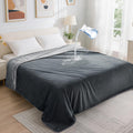 LOOBANI Waterproof Blanket for Bed – Reversible Soft Flannel, King Size 85x108, Grey