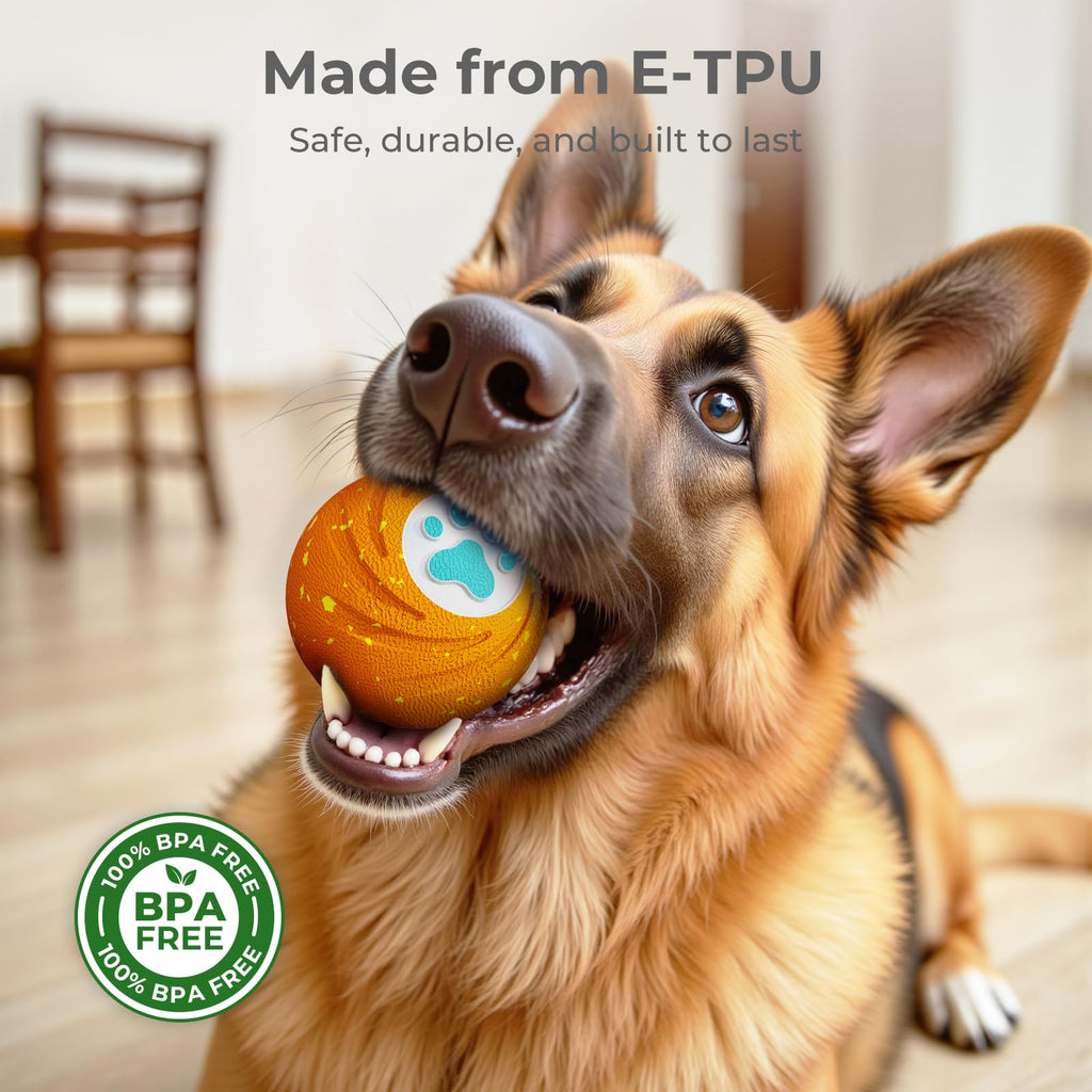 Lovkid Smart Interactive Dog Toy - Durable E-TPU Ball for Medium & Large Dogs | 3 Modes & IPX7