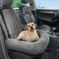 MagicFox Dog Car Seat for Small & Medium Dogs — Detachable, Washable Travel Booster Seat (Grey)