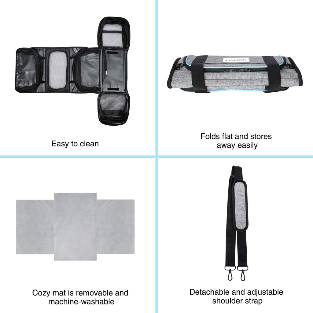 MASKEYON Airline Approved Pet Carrier — Large Soft Sided Expandable TSA Carrier for Cats, Dogs & Small Pets