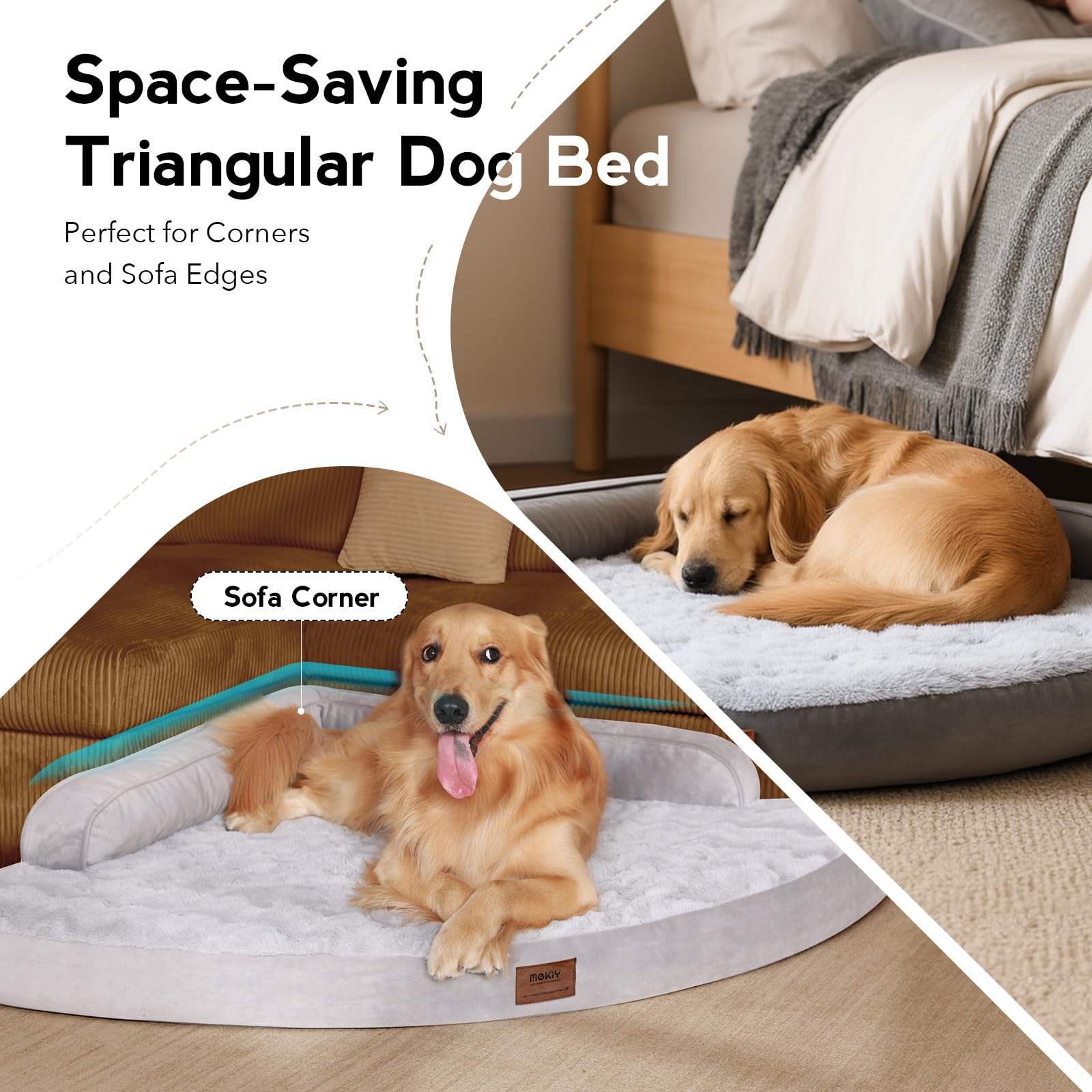 MEKIY Large Dog Bed XL – Orthopedic Egg-Crate Memory Foam, Waterproof & Non-Slip