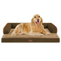 MEKIY Large Dog Bed Orthopedic Memory Foam – Extra Brown, Washable & Water-Resistant Cover
