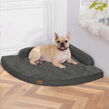MEKIY Large Orthopedic Dog Bed with Sides | Non-Slip, Waterproof, Removable Cover, Dark Grey (L)