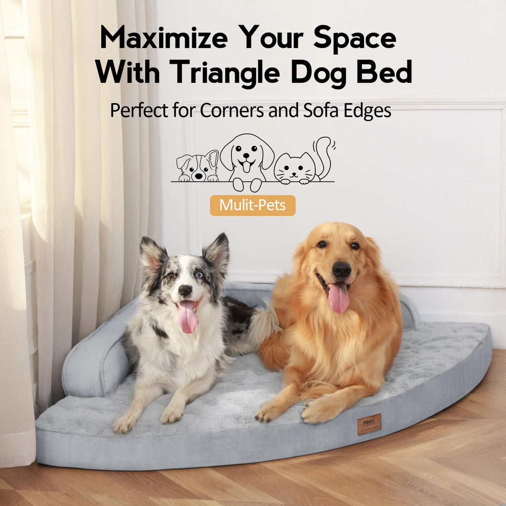 MEKIY Large Dog Bed XL – Orthopedic Egg-Crate Memory Foam, Waterproof & Non-Slip
