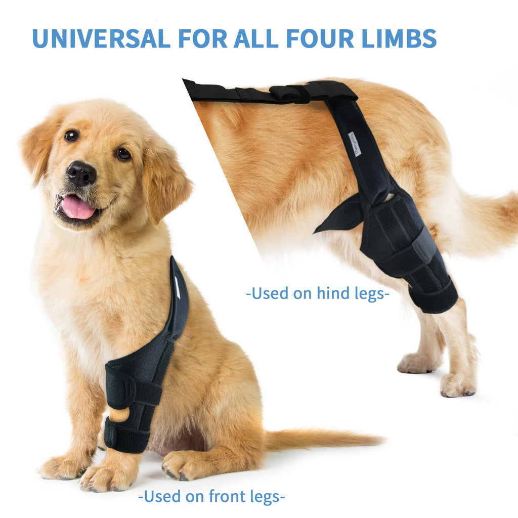 MerryMilo Dog Knee Brace – Adjustable ACL & Hind Leg Support (2X-Large, Black)