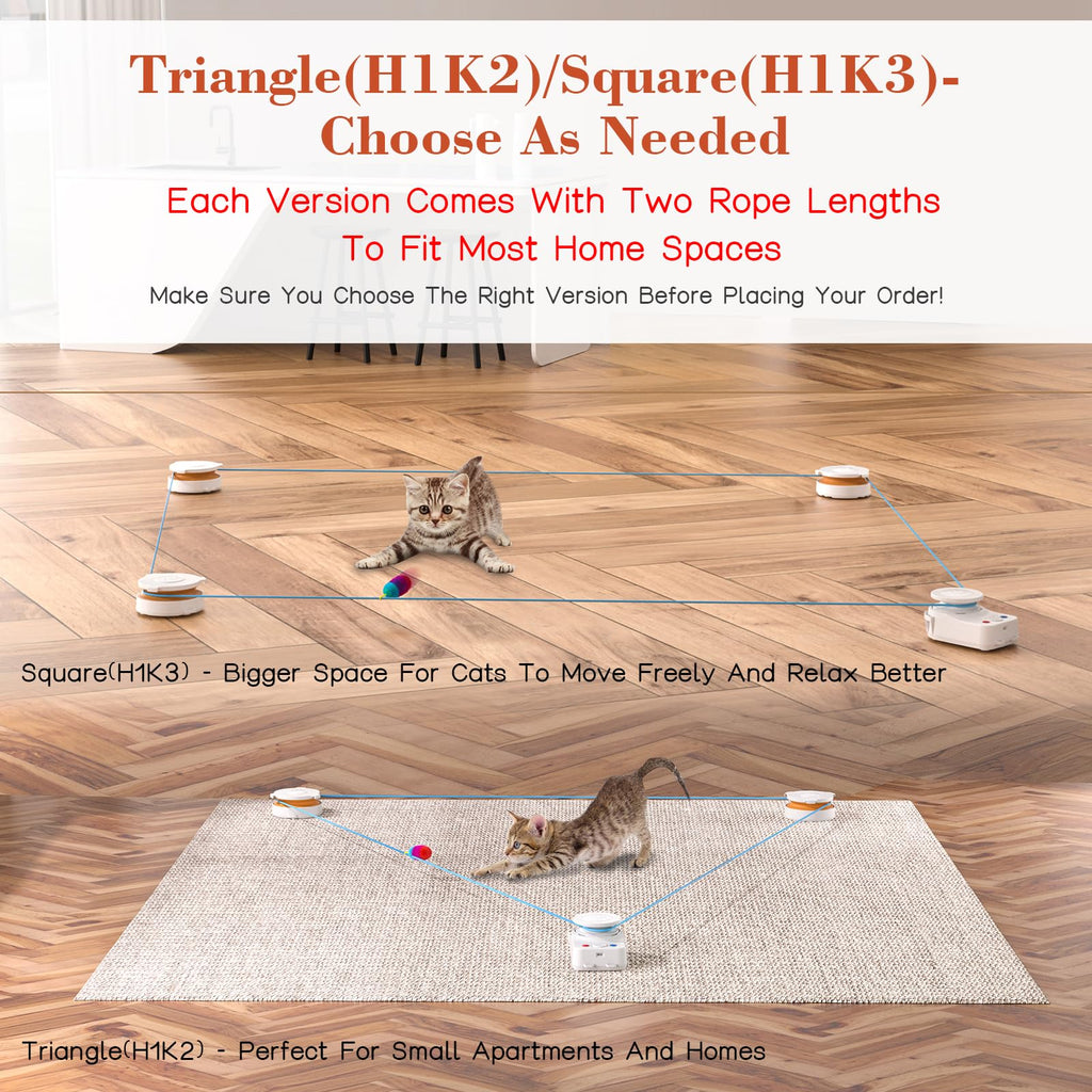 metiya Interactive Cat Toy for Indoor Cats – Auto/Manual Modes & Cat Treadmill