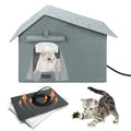 Midollarle Heated Outdoor Cat House – Extra-Wide Waterproof Shelter with Thermostatic Heating Pad