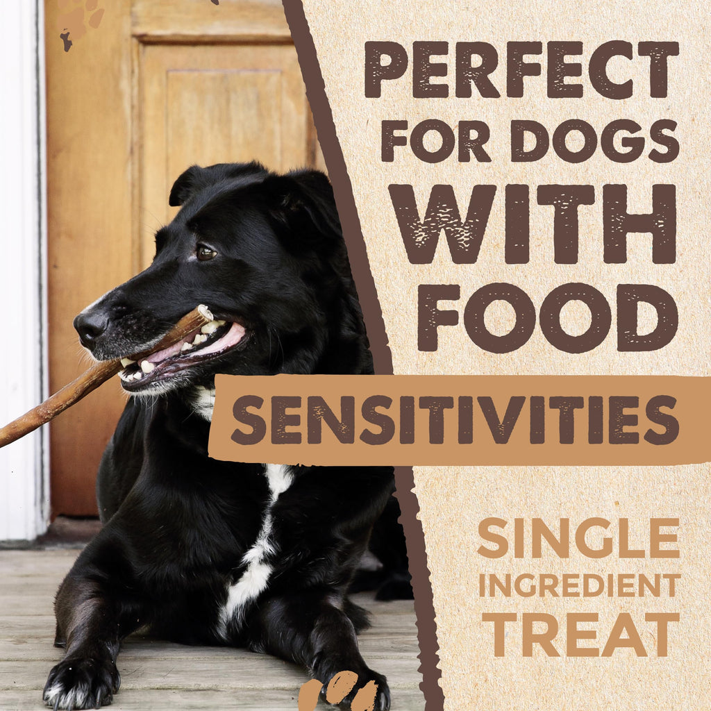 Mighty Paw Naturals Bully Sticks for Dogs – Grass-Fed, Single-Ingredient, Lower Odor (6in, 25 Pack)