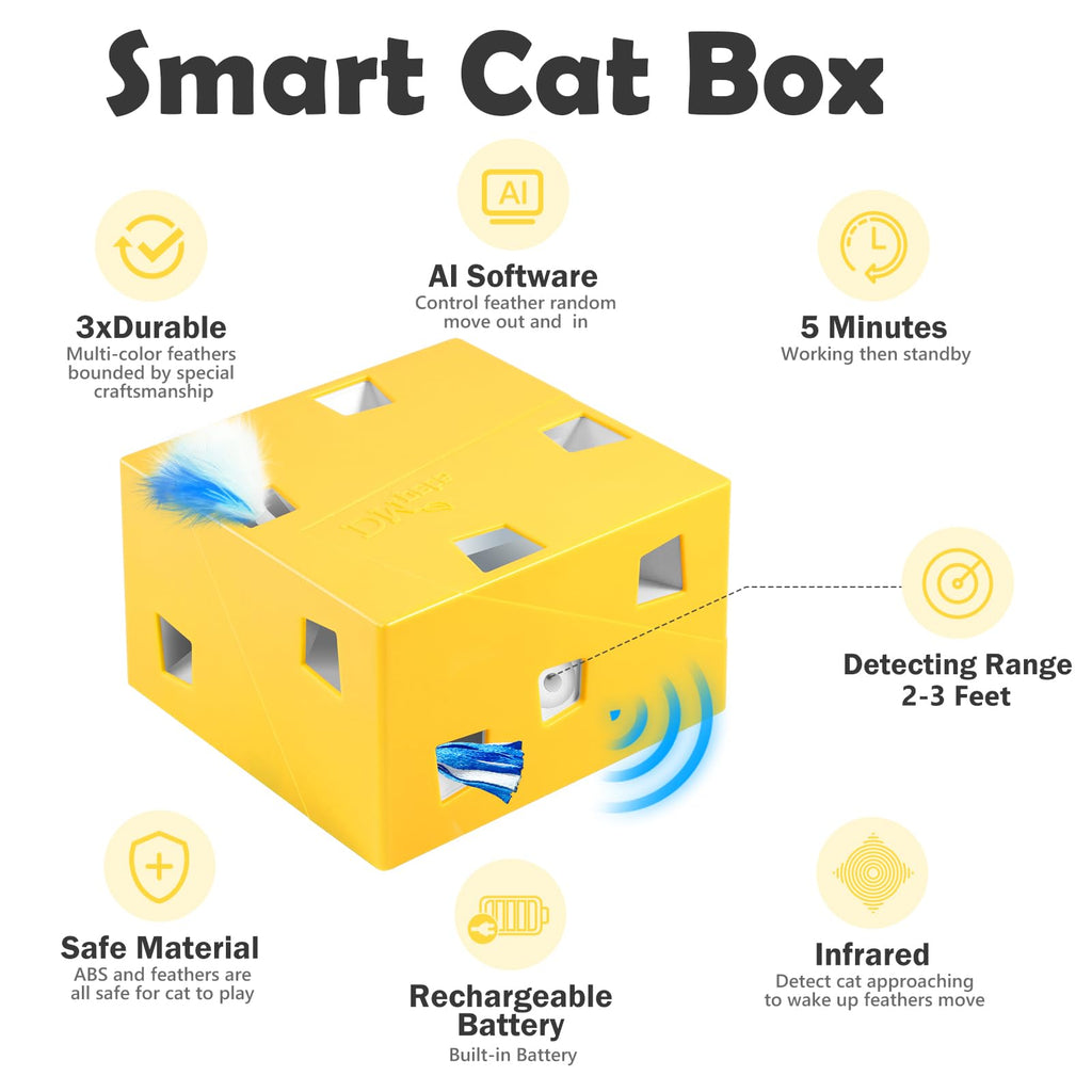 Migipaws MigiBox Cat Toy with PopSkin — 3-in-1 Interactive Indoor Kit