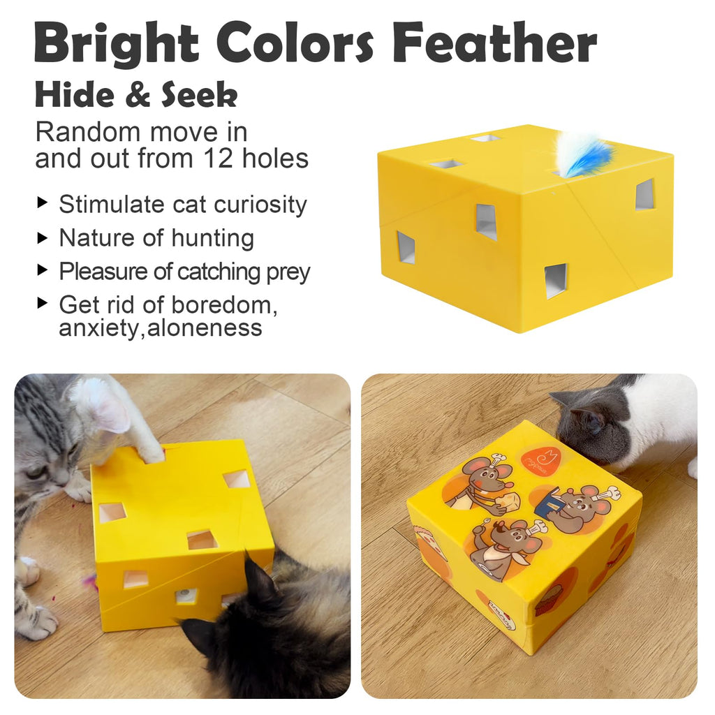 Migipaws MigiBox Cat Toy with PopSkin — 3-in-1 Interactive Indoor Kit