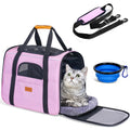 Morpilot Portable Cat Carrier - Soft Sided, Airline-Approved Pink up to 15 lbs