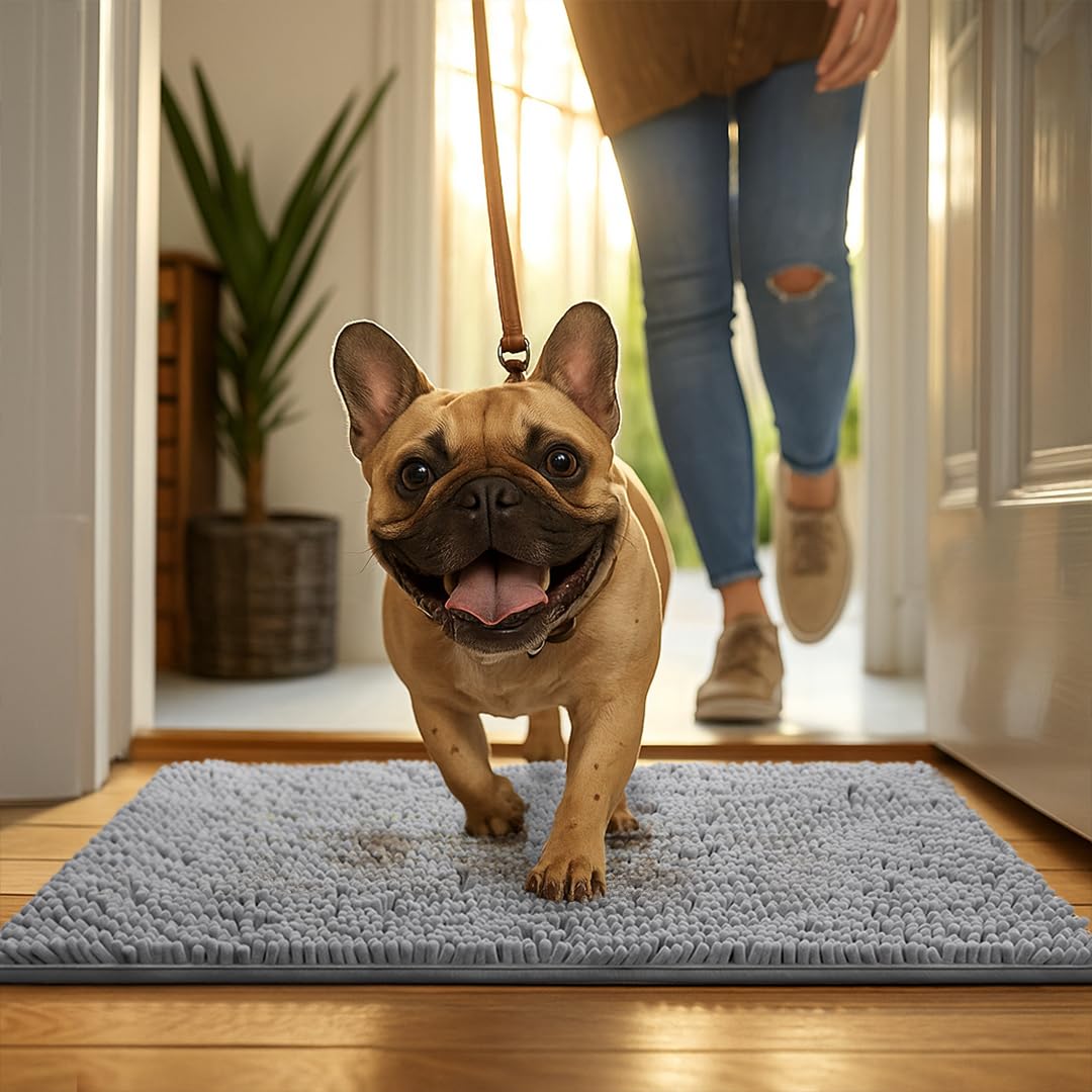 MUDGUARD MAT Dog Door Mat – Super Absorbent Microfiber, Non-Slip Indoor Rug (24x60)