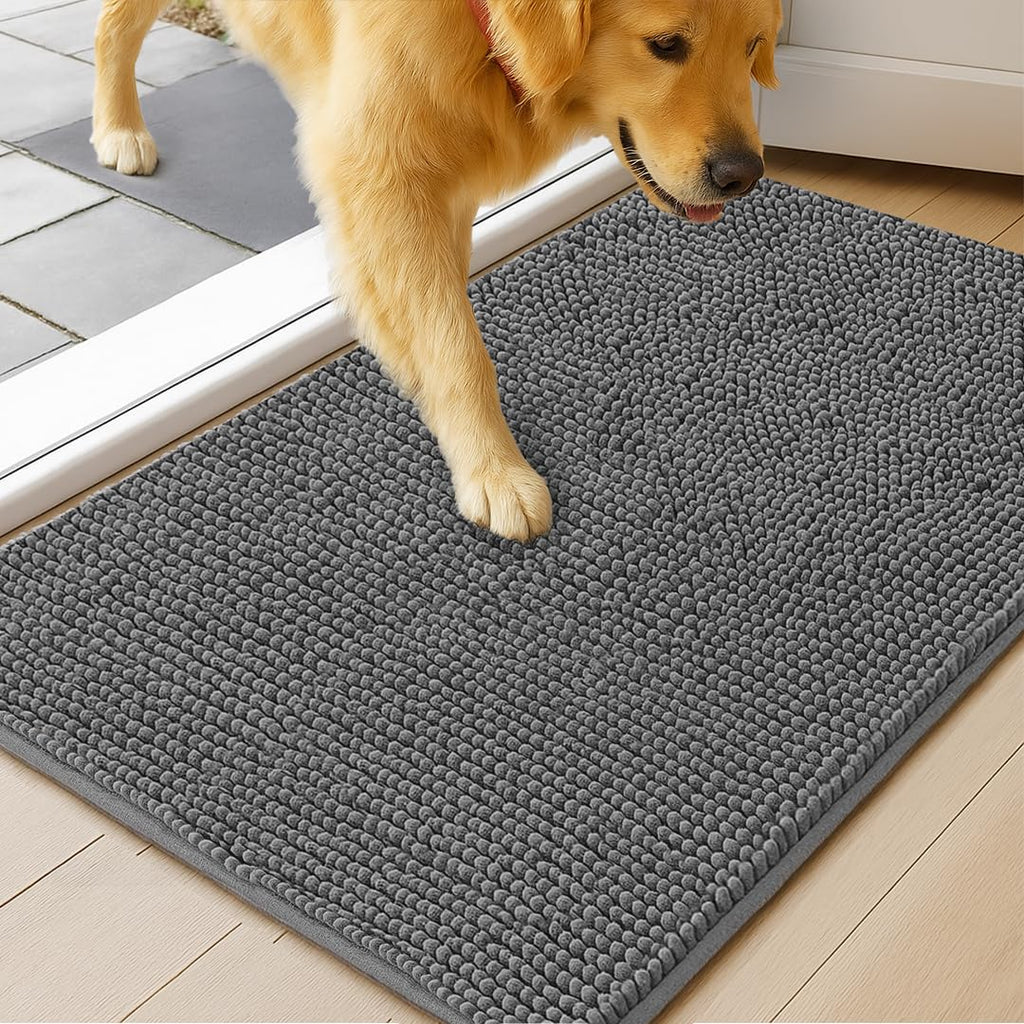 MUDGUARD MAT Dog Door Mat – Super Absorbent Microfiber, Non-Slip Indoor Rug (24x60)