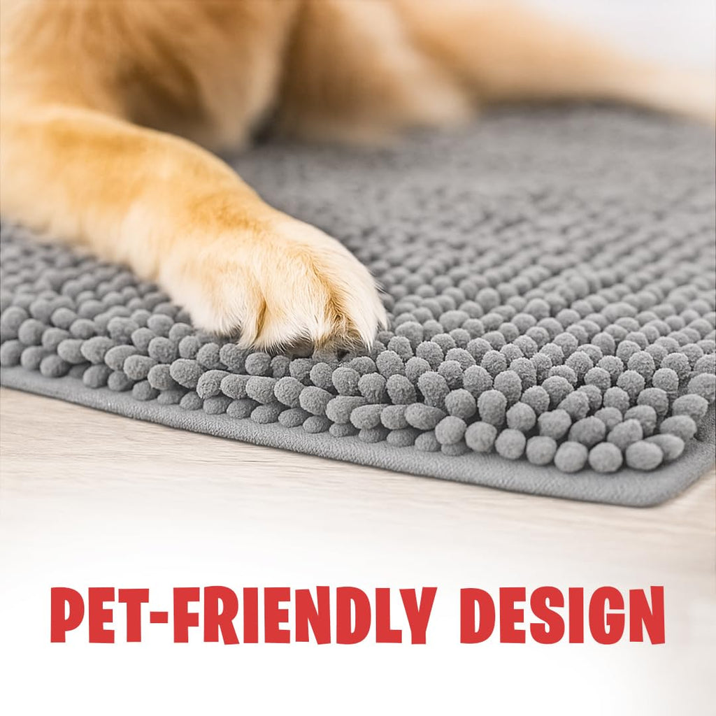 MUDGUARD MAT Dog Door Mat – Super Absorbent Microfiber, Non-Slip Indoor Rug (24x60)