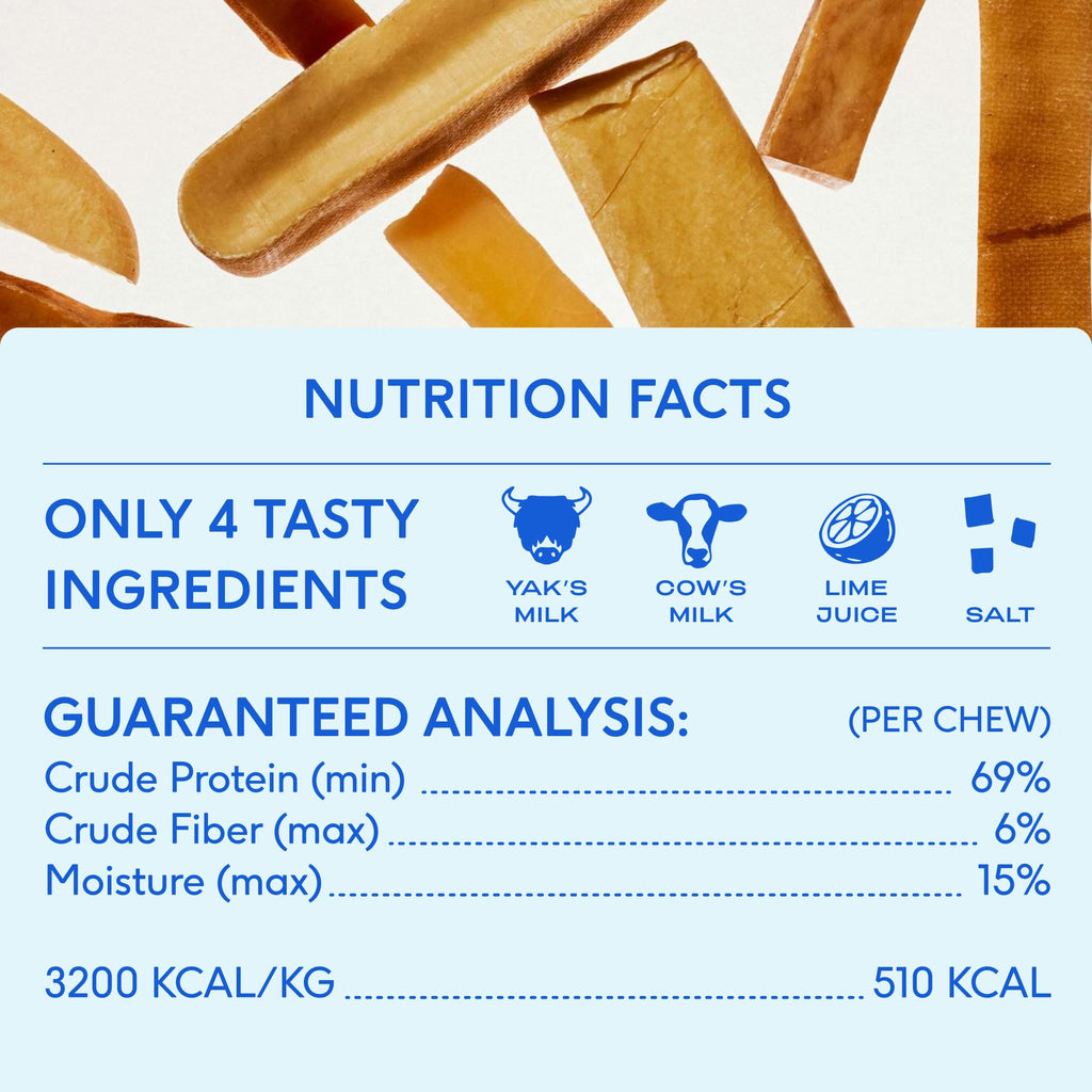 Native Pet Yak Cheese Himalayan Dog Chews – Long Lasting Dental Sticks for Large Breeds (10 Pack)