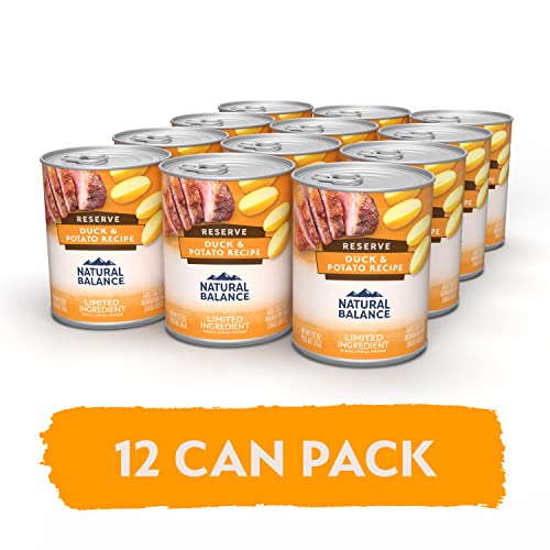 Natural Balance Reserve Duck & Potato Limited Ingredient Grain-Free Canned Dog Food – 12 x 13 oz