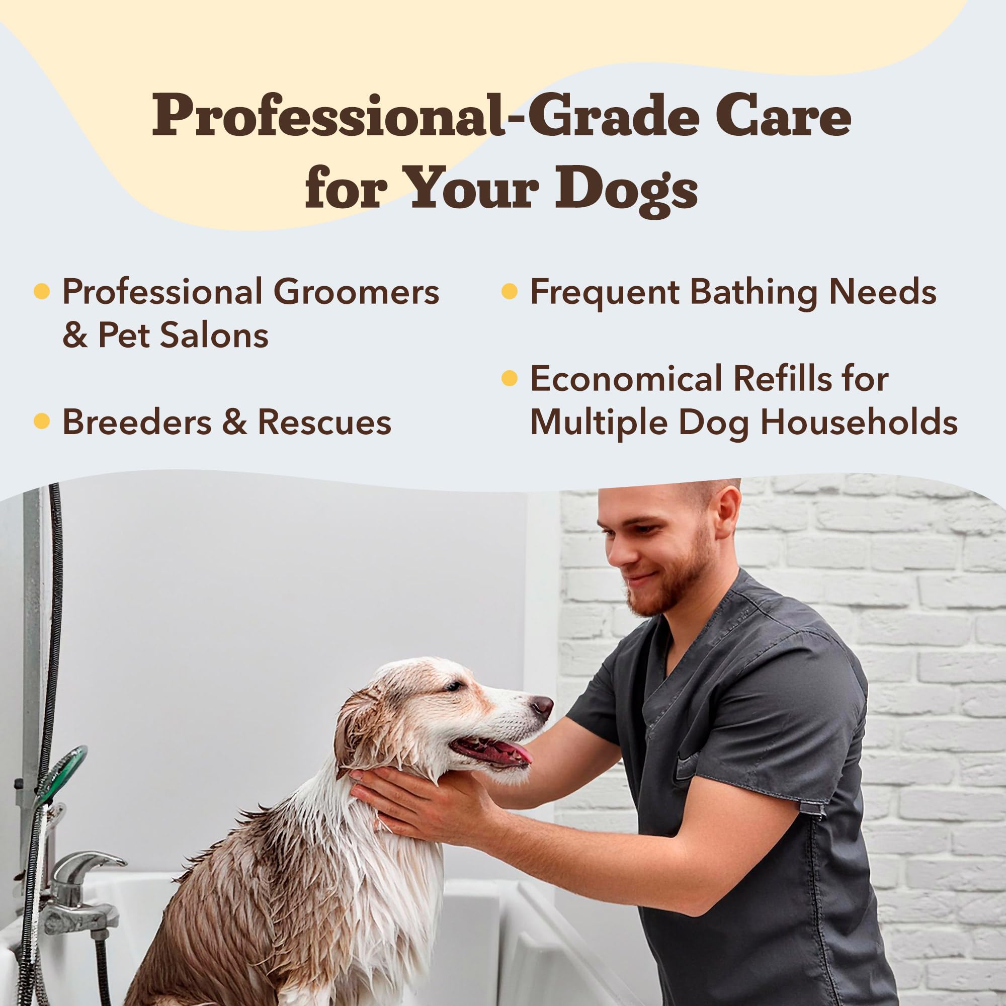 Natural Dog Company Sensitive Skin Shampoo Gallon – 128 oz, Oatmeal, Aloe, Chamomile, Manuka Honey
