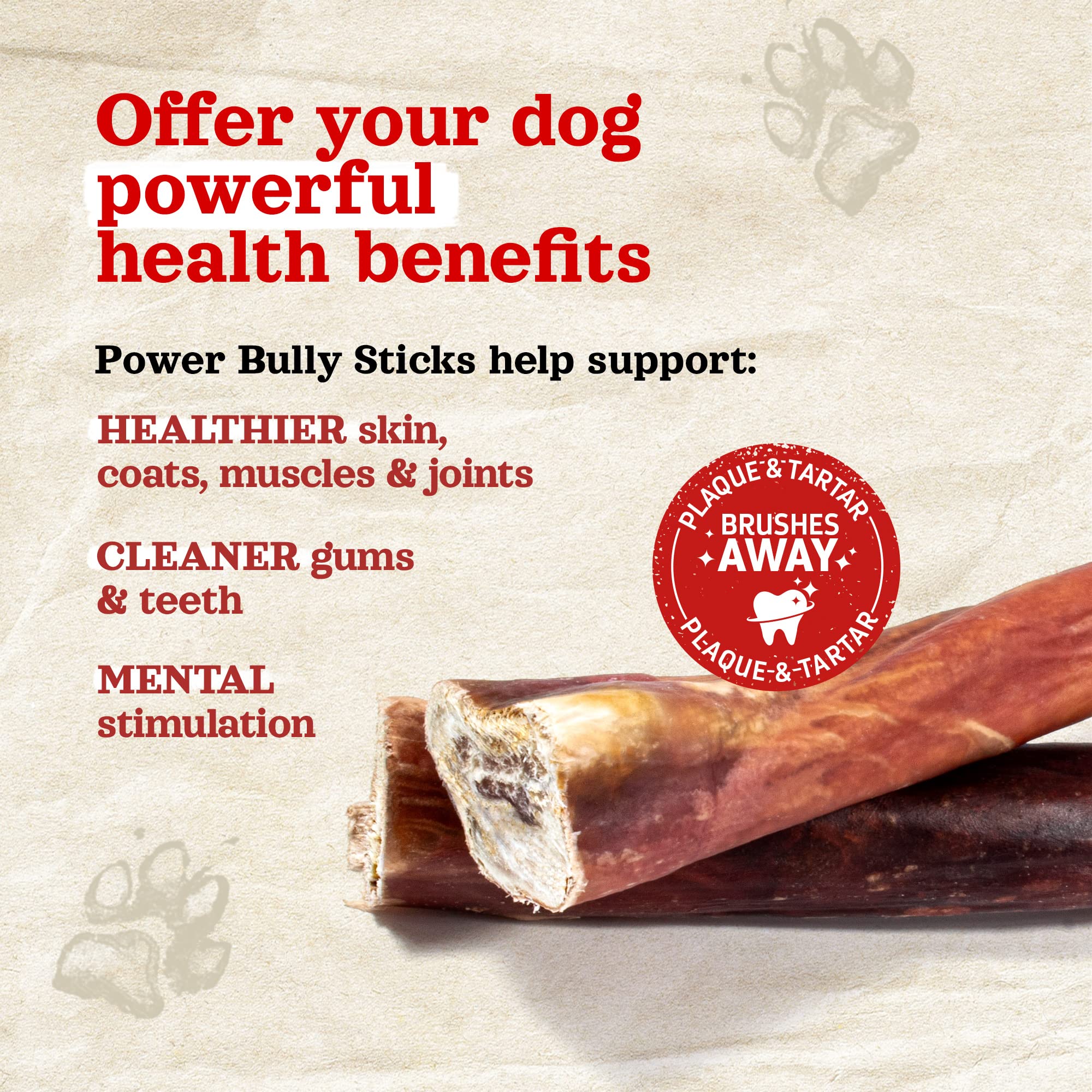 Natural Farm Power Bully Sticks Dog Chews (6-inch, 15-Pack) – 2-in-1 Beef Cheek Wrapped in Beef Pizzle