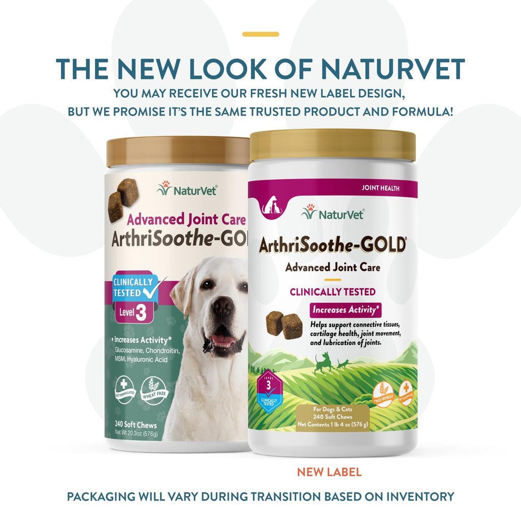 NaturVet ArthriSoothe-Gold Level 3 – Advanced Joint Support for Dogs
