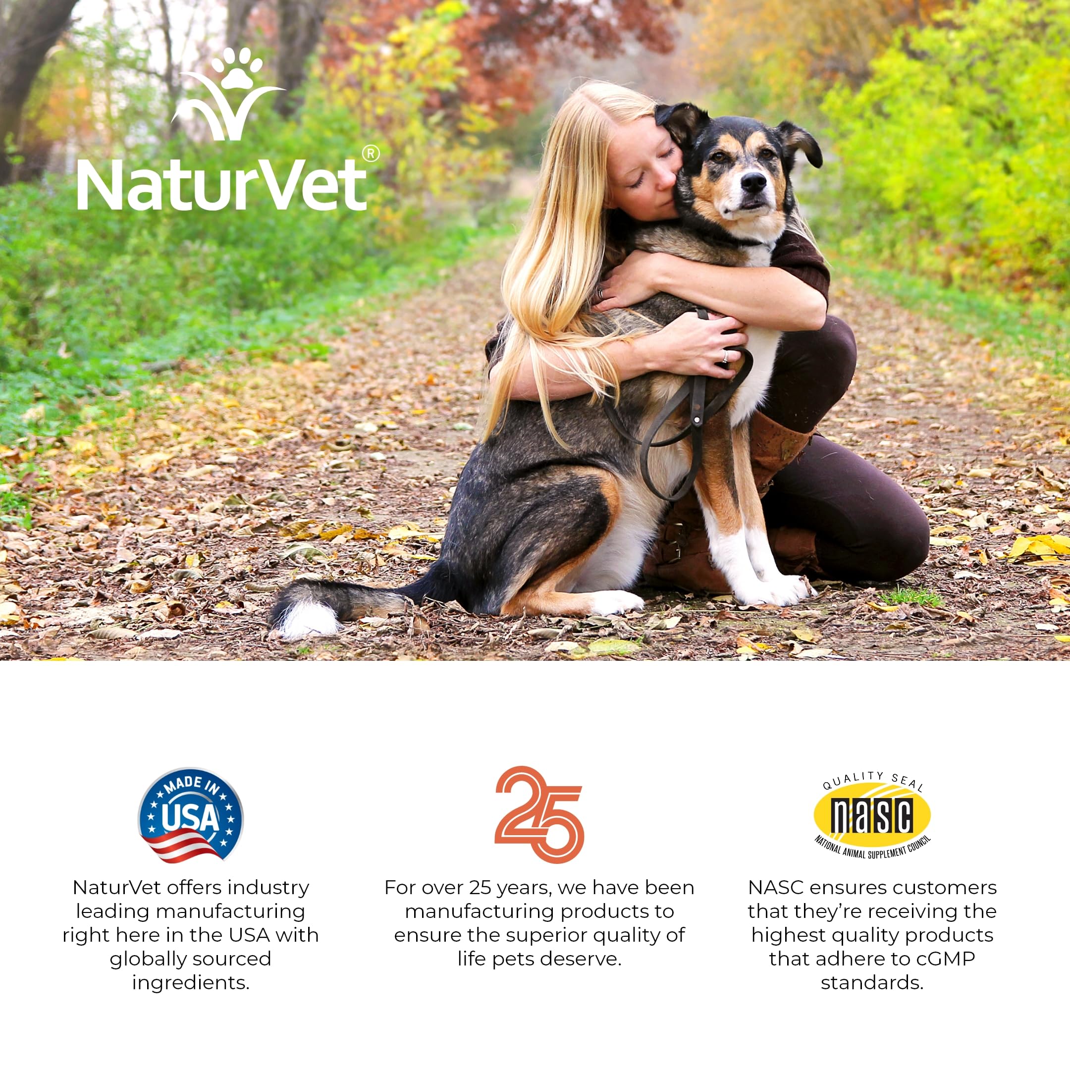 NaturVet VitaPet Senior Daily Vitamins for Dogs with Glucosamine – Joint Support & Full Spectrum Nutrition