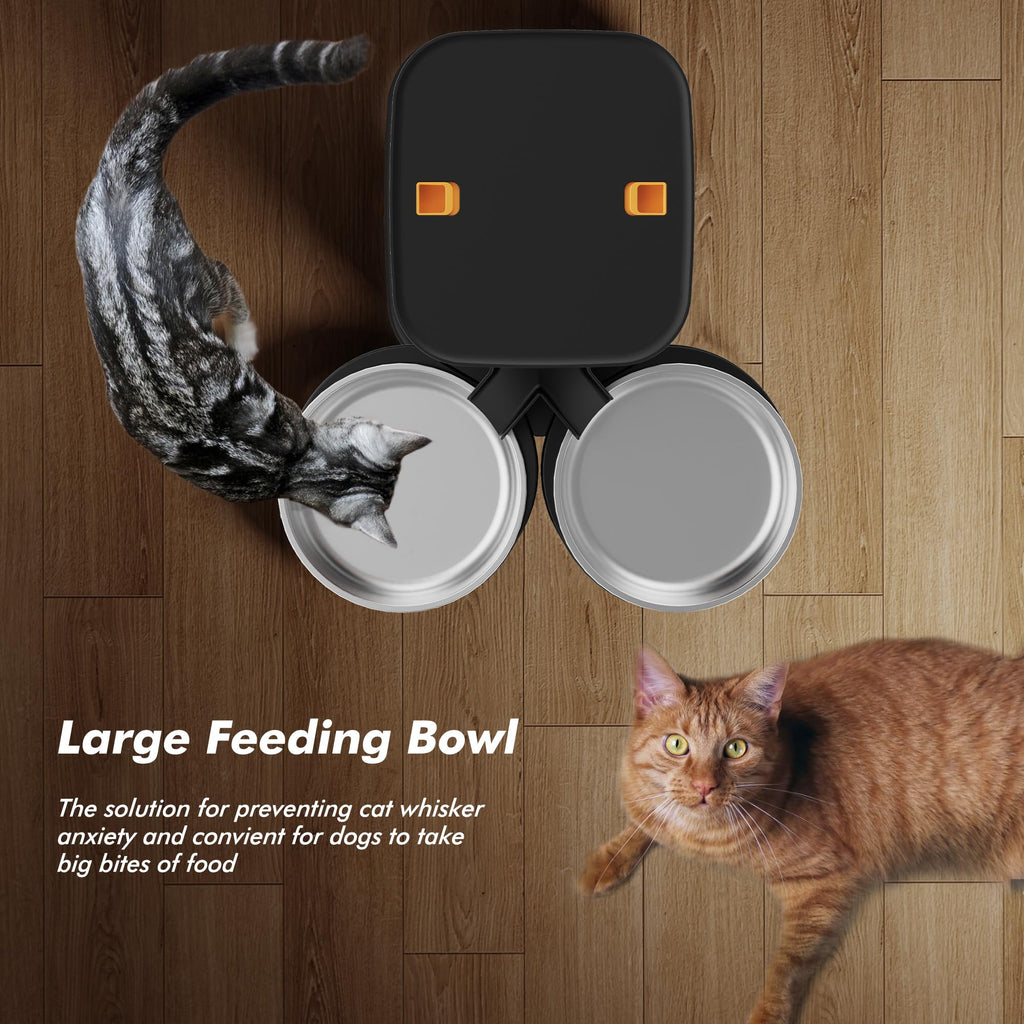 Nityers Automatic Cat Feeder for 2 Cats – 8L Large Capacity, LCD, Timed Feeding