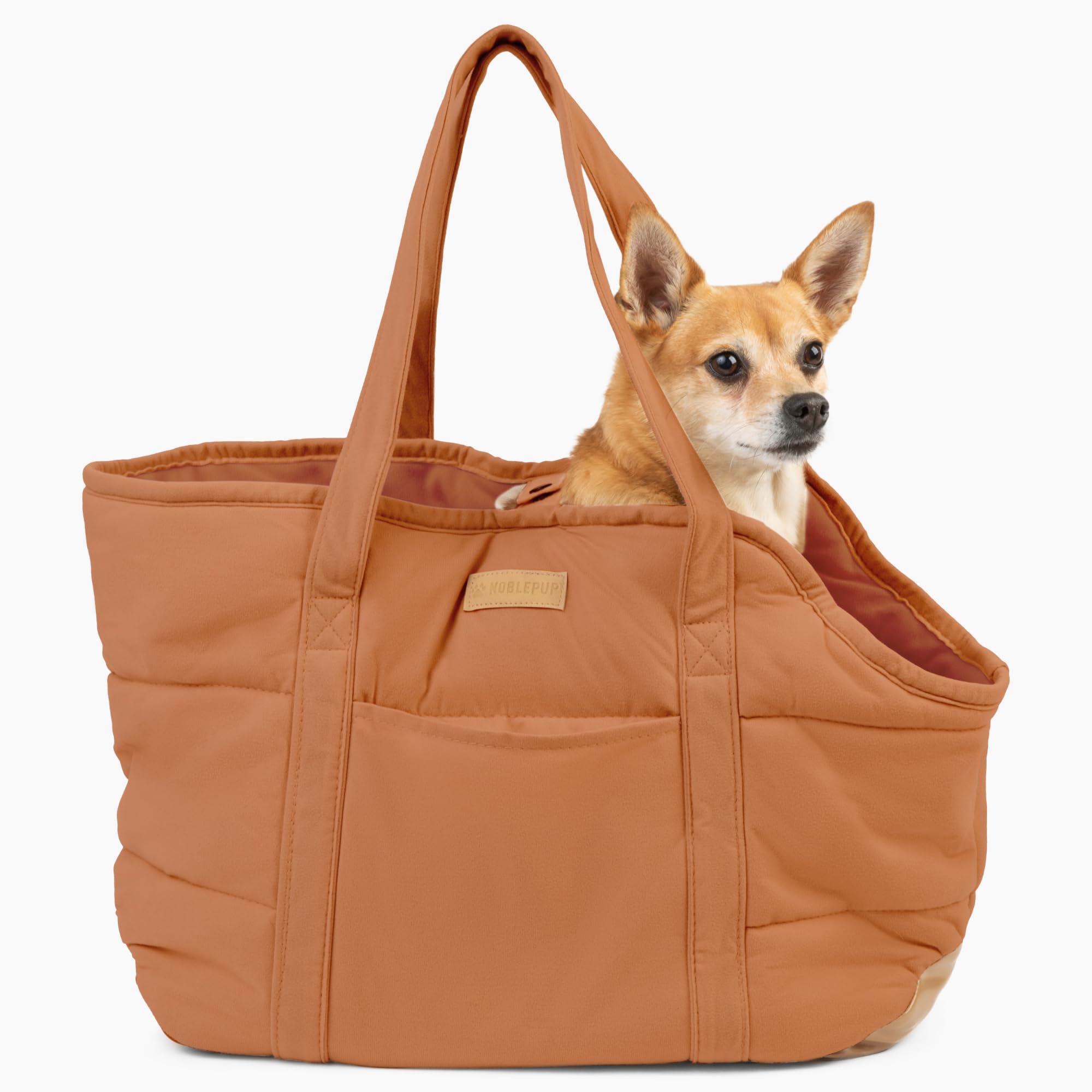NoblePup Plush Dog Purse Carrier for Small Dogs | Cozy Travel Tote for Under 15 lbs
