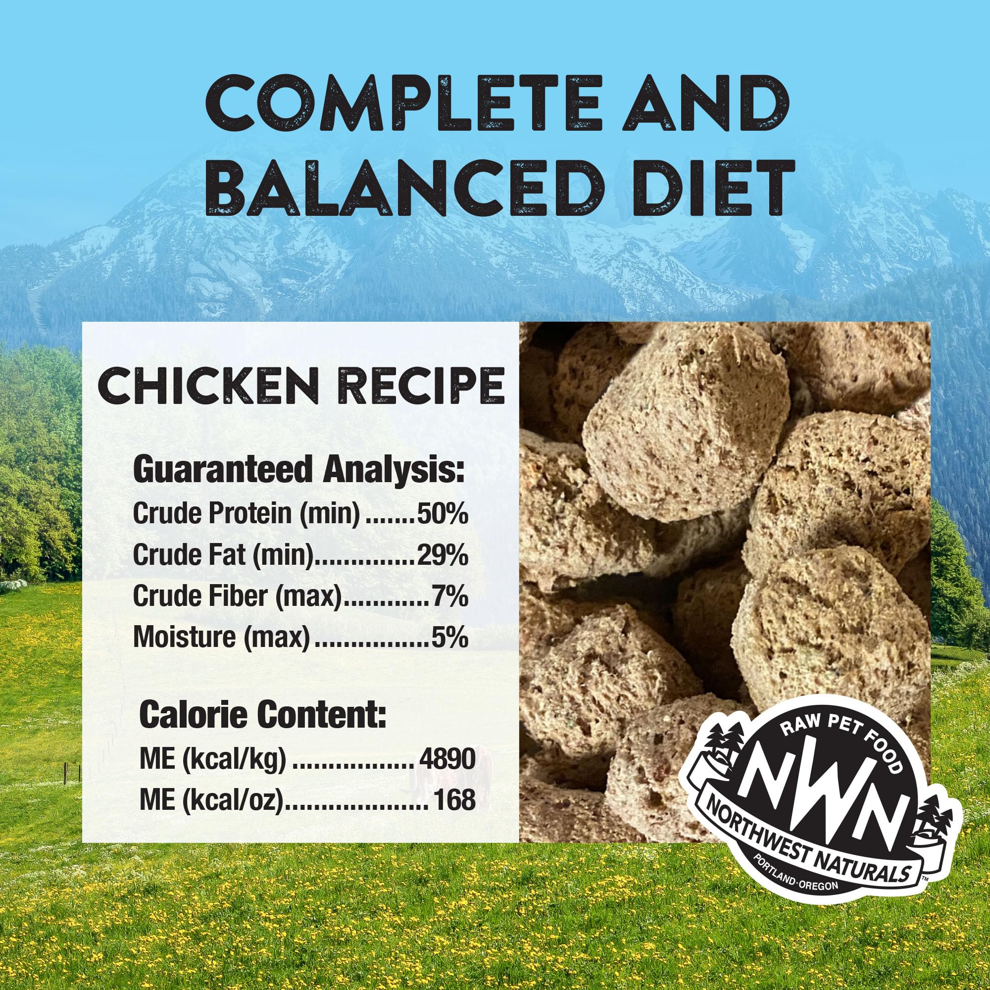 Northwest Naturals Freeze-Dried Chicken Dog Food – Bite-Sized Grain-Free Nuggets | USA Made