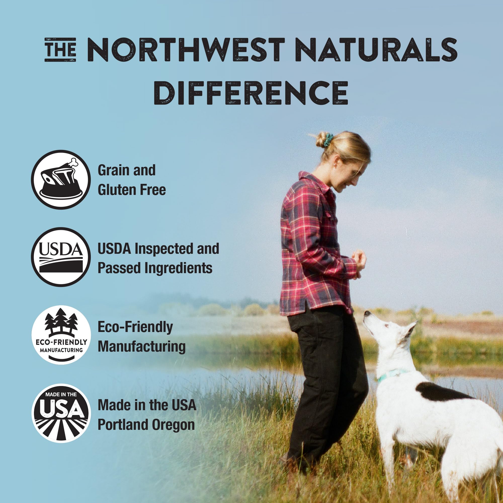 Northwest Naturals Freeze-Dried Turkey Dog Food – Bite-Sized Nuggets, Grain-Free, High-Protein, USA Made (25 oz)