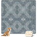 nunubaby Washable Pee Pads for Dogs – Non-Slip, Leak-Proof, 72x72 in (Blue/Multi)