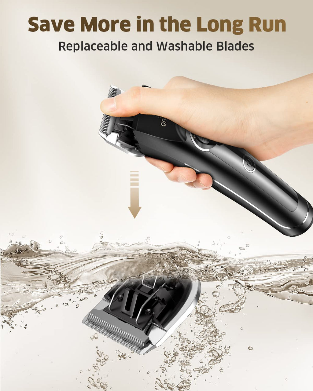 oneisall Dog Clippers for Thick Coats – Low Noise, Heavy Duty Grooming Kit with Detachable Blades