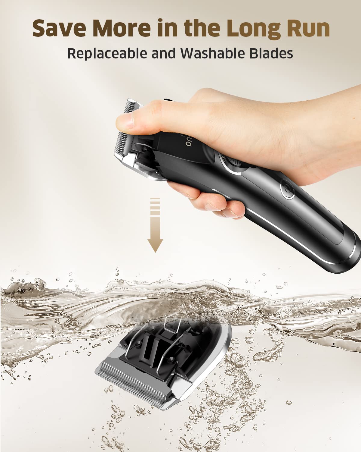 oneisall Dog Clippers for Thick Coats – Low Noise, Heavy Duty Grooming Kit with Detachable Blades