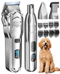 oneisall Dog Clippers for Thick Coats – 4-in-1 Low-Noise Cordless Grooming Kit