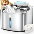 oneisall Wireless Cat Water Fountain 3.5L – Cordless, Battery-Operated Stainless Steel Pet Fountain