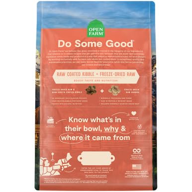 Open Farm RawMix Dry Dog Food with Ancient Grains – Pollock, Beef & Salmon, Tide & Terrain, 20lb