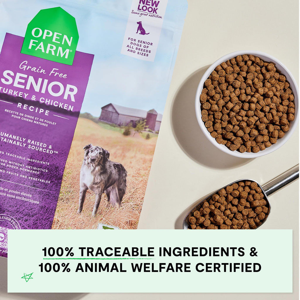 Open Farm Grain-Free Senior Dog Food – Chicken & Turkey, 22lb