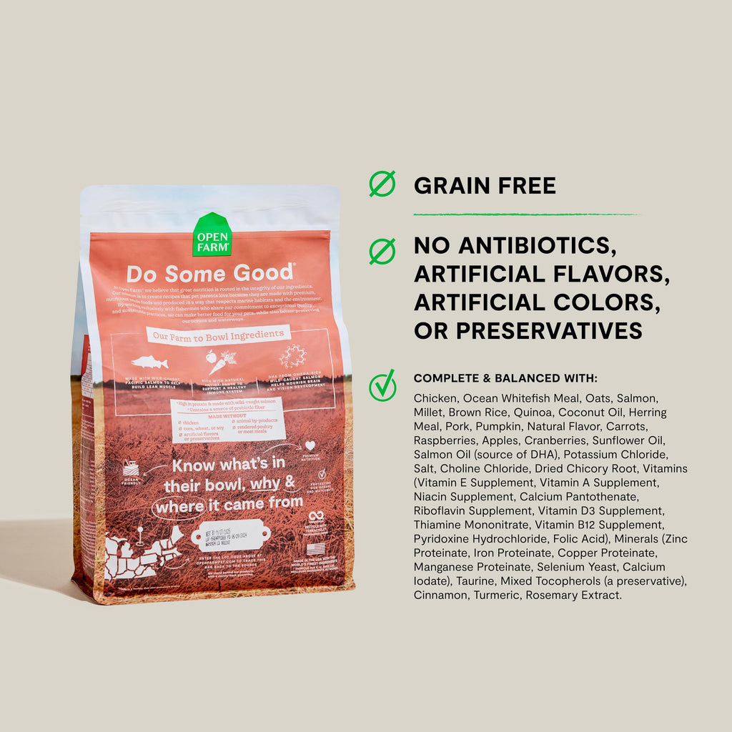 Open Farm Grain-Free Salmon & Sweet Potato Puppy Food – 22lb Bag