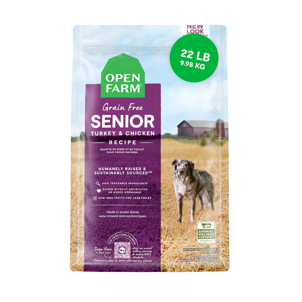 Open Farm Grain-Free Senior Dog Food – Chicken & Turkey, 22lb