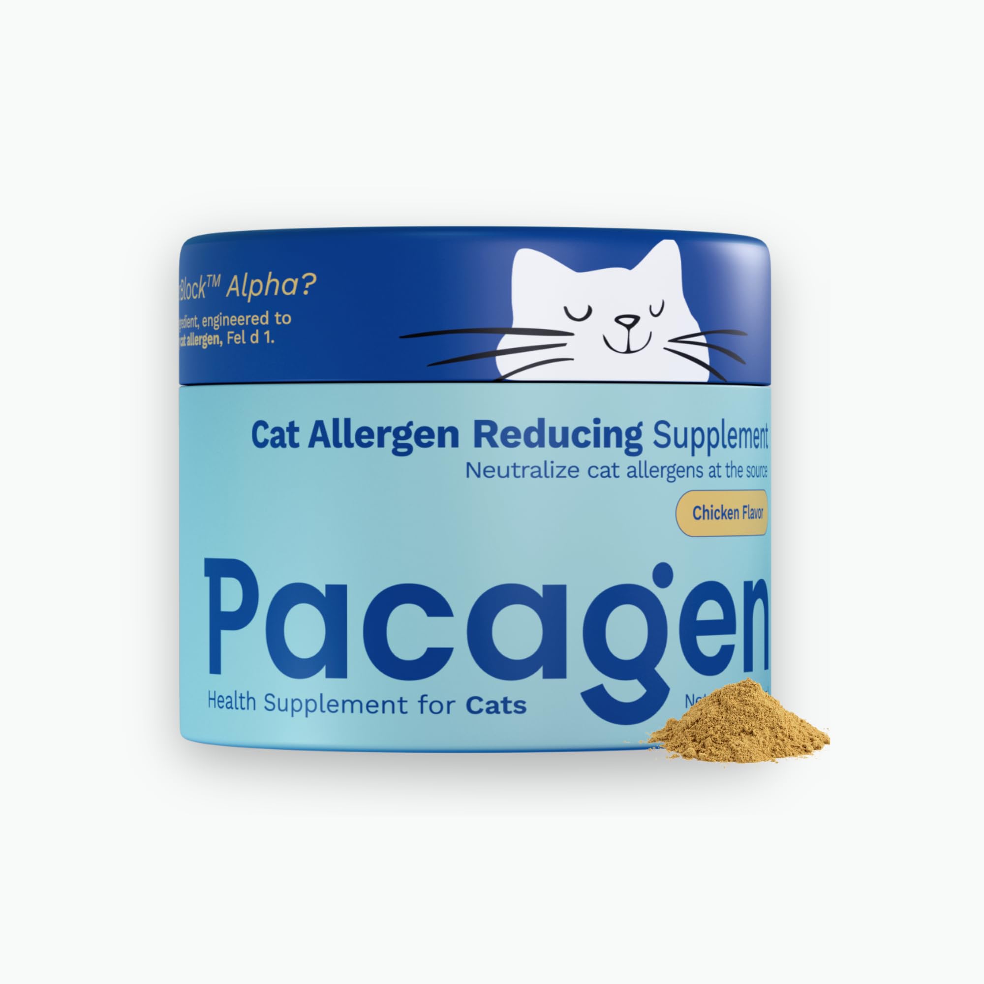 Pacagen Cat Allergen Reducing Health Supplement — 2 Scoops Daily (Chicken)