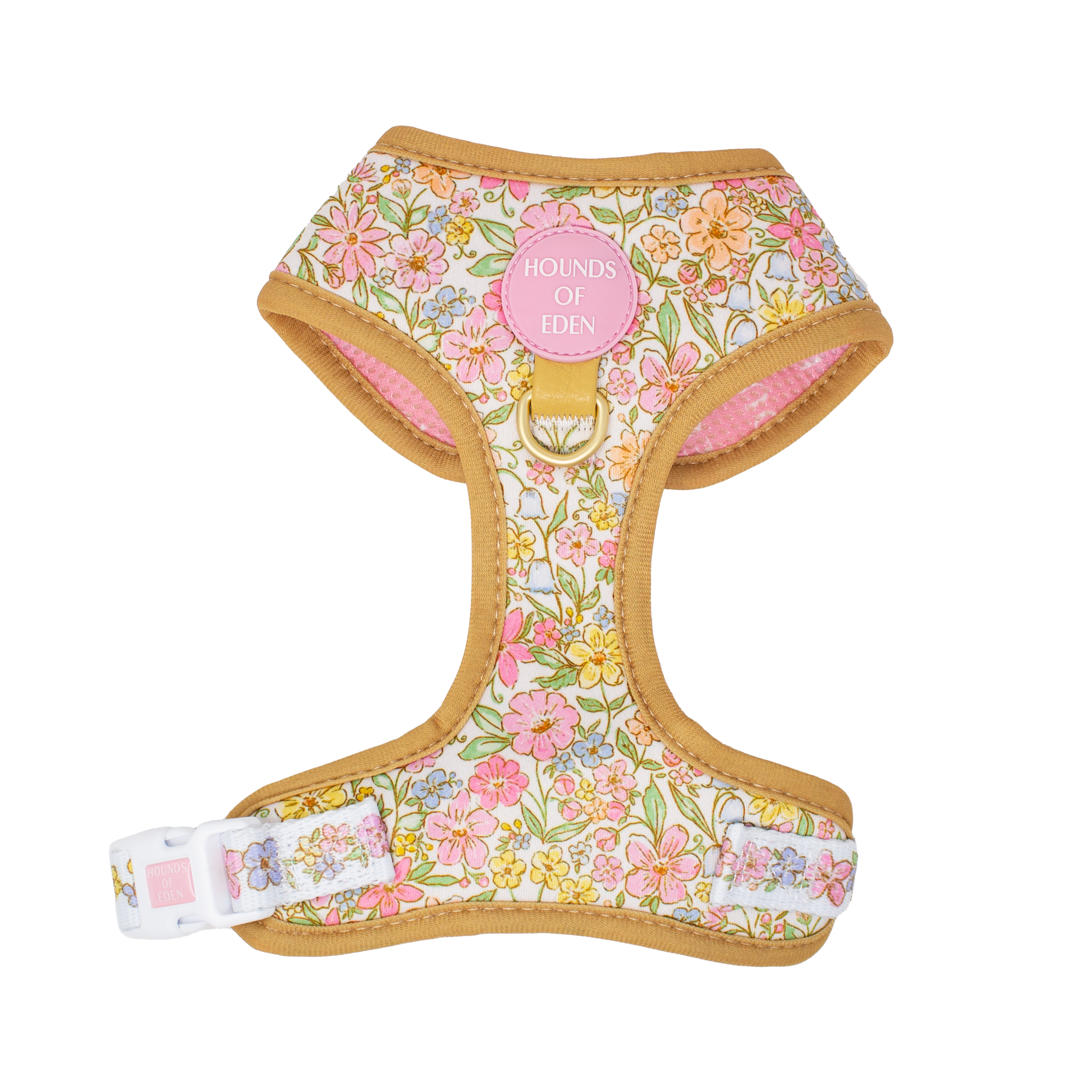 Pastel Petals - Dog Collar + ID Tag Holder