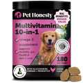 Pet Honesty Dog Multivitamin 10-in-1 – 180 Count with Omega-3, Probiotics & Glucosamine