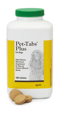 Pet-Tabs Plus Multivitamin & Mineral Supplement for Dogs – 180 Chewable Tablets