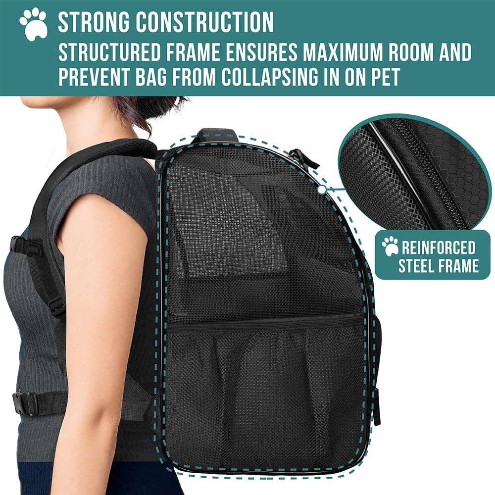 PetAmi Dog Backpack Carrier – Ventilated, Airline-Approved Pet Carrier for Cats & Dogs Up to 18 lbs